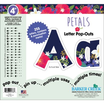 Picture of Barker Creek Letter Pop-Outs, 4in, Petals, Pack Of 255 Pop-Outs