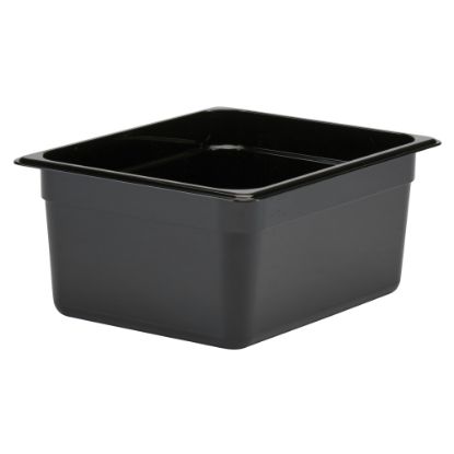 Picture of Cambro Camwear GN 1/2 Size 6in Food Pans, 6inH x 10-1/2inW 12-3/4inD, Black, Set Of 6 Pans