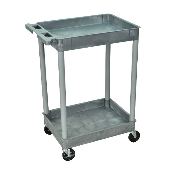 Picture of H. Wilson Plastic Tub Cart, 37 1/16inH x 24inW x 18inD, Gray