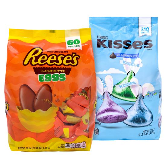 Picture of Hersheys Easter Bundle, Reeses Eggs And Milk Chocolate Kisses, Pack Of 2 Varities