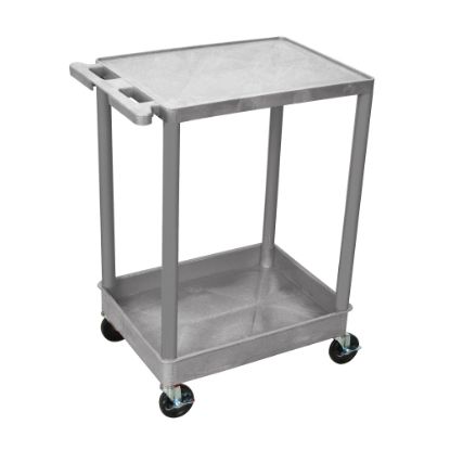 Picture of H. Wilson Plastic Tub Cart, 35 1/16inH x 24inW x 18inD, Gray