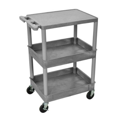 Picture of H. Wilson Plastic Tub Cart, 36 1/16inH x 24inW x 18inD, Gray