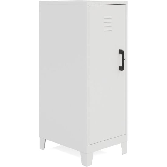 Picture of LYS SOHO Locker - 3 Shelve(s) - for Office, Home, Classroom, Playroom, Basement, Garage, Cloth, Sport Equipments, Toy, Game - Overall Size 42.5in x 14.3in x 18in - Pearl White - Steel