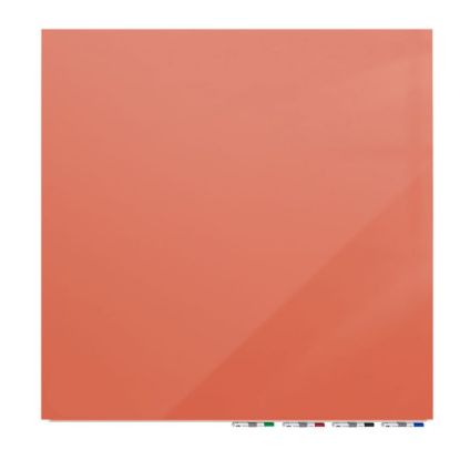 Picture of Ghent Aria Low Profile Glassboard, Magnetic, 48inH x 48inW, Square, Peach