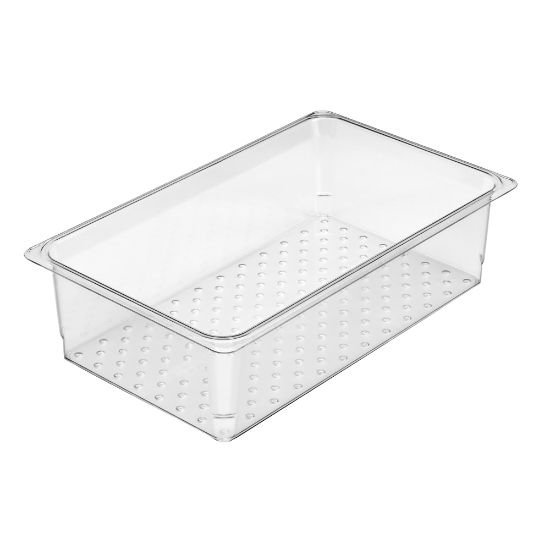 Picture of Cambro Camwear GN 1/1 Size 5in Colander Pans, Clear, Set Of 6 Pans