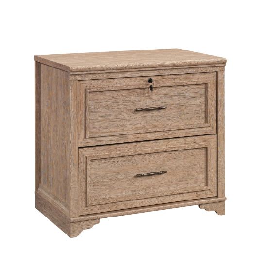 Picture of Sauder Rollingwood 31-1/2inW x 20inD Lateral 2-Drawer Locking File Cabinet, Brushed Oak