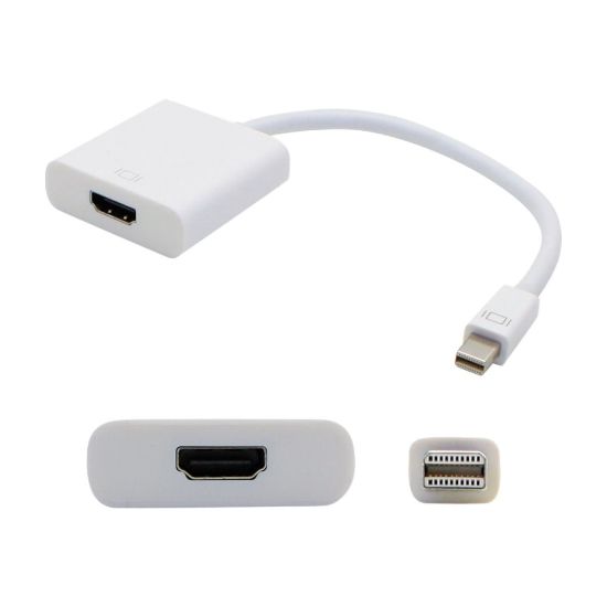 Picture of AddOn 8in Mini-DP to HDMI Adapter Cable - Adapter - Mini DisplayPort male to HDMI female - 7.9 in - white