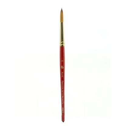 Picture of Princeton Series 4050 Heritage Synthetic Sable Watercolor Short-Handle Paint Brush, Size 10, Round Bristle, Sable Hair, Red