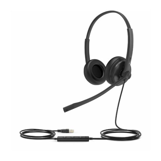 Picture of Yealink Dual USB Wired Headset, Black, YEA-UH34-DUAL-USBC