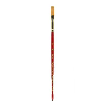 Picture of Princeton Series 4050 Heritage Synthetic Sable Watercolor Short-Handle Paint Brush, Size 1/4in, Stroke Bristle, Sable Hair, Red