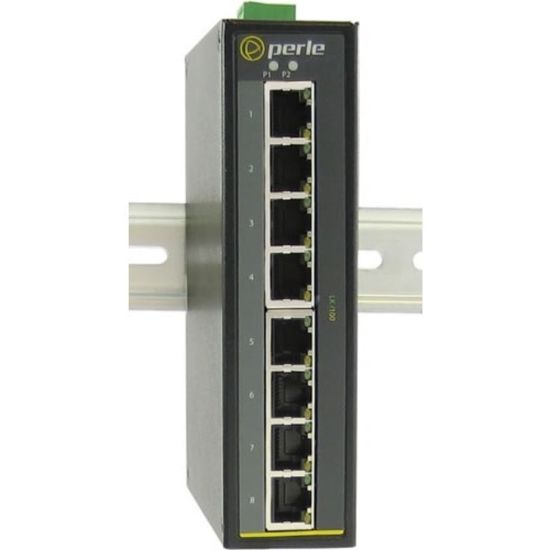 Picture of Perle IDS-108F - Industrial Ethernet Switch - 8 Ports - 10/100Base-TX - 2 Layer Supported - Rail-mountable, Wall Mountable, Panel-mountable - 5 Year Limited Warranty