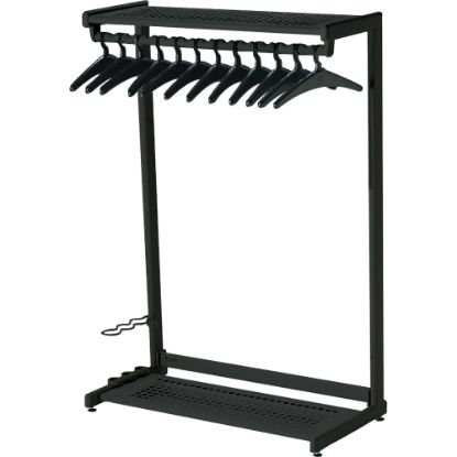 Picture of Quartet Garment Rack With Hangers, 12 Hangers, 2 Shelves, 48in Width, Black