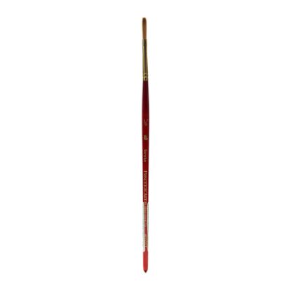 Picture of Princeton Series 4050 Heritage Synthetic Sable Watercolor Short-Handle Paint Brush, 1/8in, Stroke Bristle, Sable Hair, Red