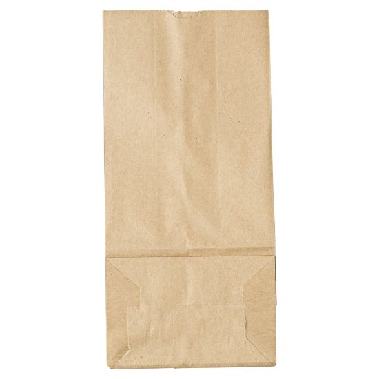 Picture of General Paper Grocery Bags, #5, 10 15/16inH x 5 1/4inW x 3 7/16inD, Kraft, Pack Of 500 Bags