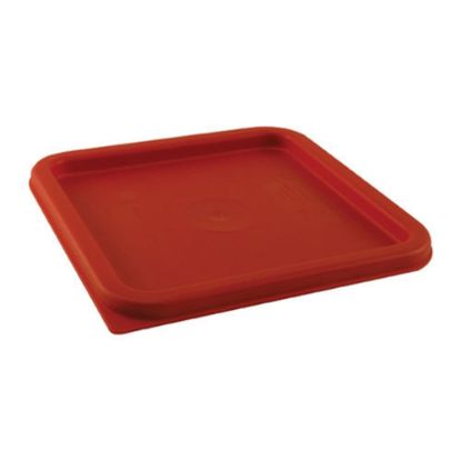 Picture of Cambro CamSquares Storage Container Cover, 11/16inH x 9inW x 9inD, 8 Qt, Red