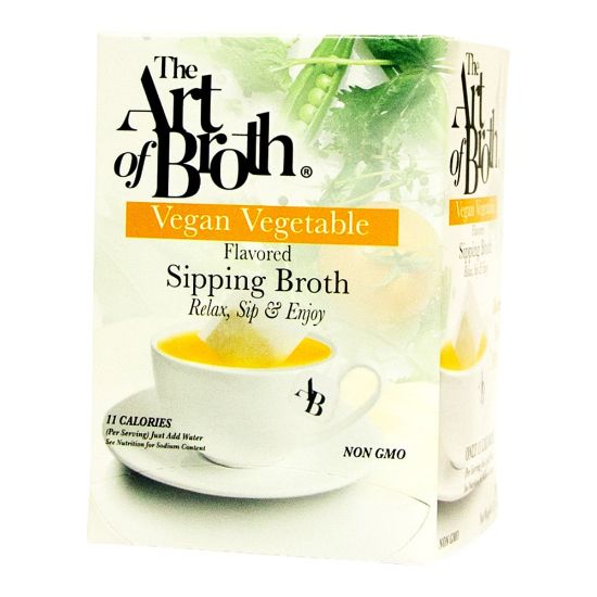 Picture of The Art of Broth Vegan Vegetable Flavored Sipping Broth, Box Of 20 Bags