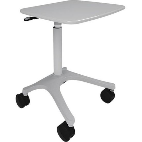 Picture of Anthro Zido 25, Adjustable-Height Cart, Light Load - 150 lb Capacity - 4 Casters - 4in Caster Size - Medium Density Fiberboard (MDF), Cast Metal - 25in Width x 25.8in Depth x 40in Height - Steel Frame - Cool Gray