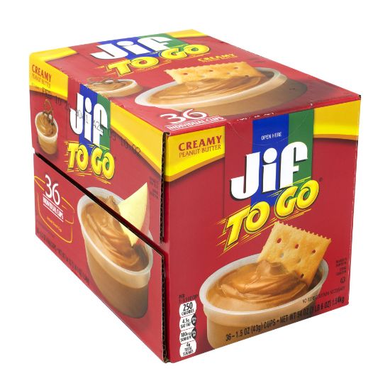 Picture of Jif To Go Peanut Butter Dipping Cups, 1.5 Oz, Box Of 36