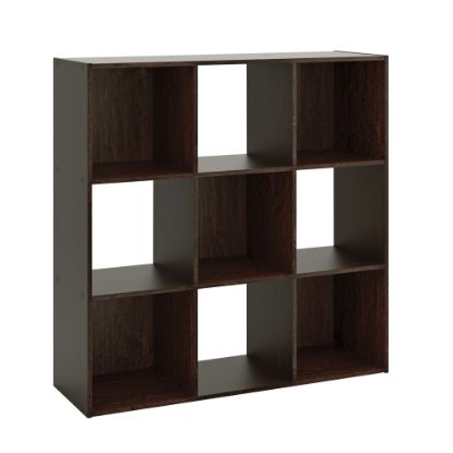 Picture of Sauder Select 36inH 9-Cube Storage Bookcase, Cinnamon Cherry