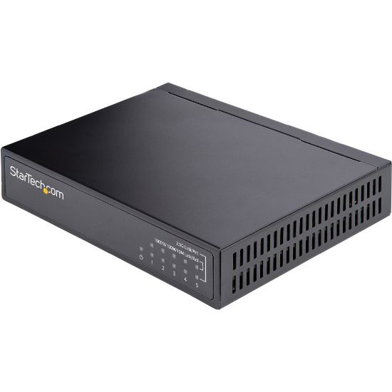 Picture of StarTech.com Unmanaged 2.5G Switch, 5 Port 2.5GBASE-T Unmanaged Ethernet Switch, Desk | Wall Mount Kit, Compatible w/ 10/100/1000Mbps devices