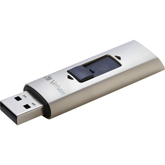 Picture of Verbatim 128GB Store "n Go Vx400 USB 3.0 Flash Drive - Silver - 128 GB - USB 3.0 - Silver - Lifetime Warranty - 1 Each