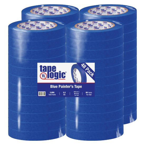 Picture of Tape Logic 3000 Painters Tape, 3in Core, 0.75in x 180ft, Blue, Case Of 48