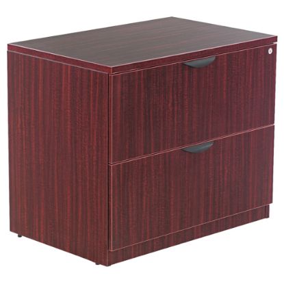 Picture of Alera Valencia 35inW x 22inD Lateral 2-Drawer File Cabinet, Mahogany