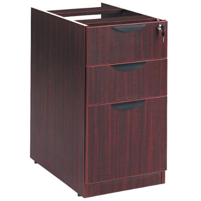 Picture of Alera Valencia 16inW Lateral 2-Box/1-File Drawer Pedestal Cabinet For Computer Desk, Mahogany