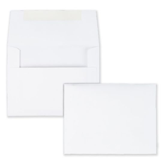 Picture of Quality Park Invitation Envelopes, 4 3/8in x 5 3/4in, Gummed Seal, White, Box Of 100