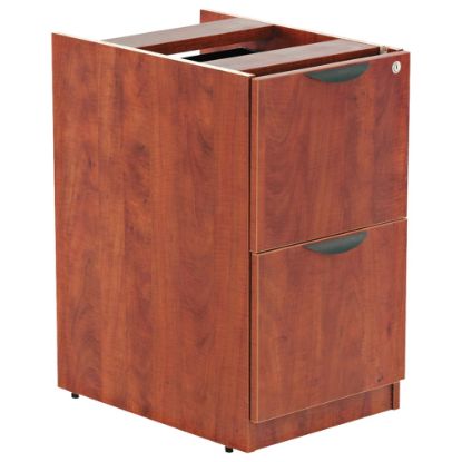 Picture of Alera Valencia 16inW Vertical 2-Drawer Pedestal File Cabinet For Computer Desk, Medium Cherry