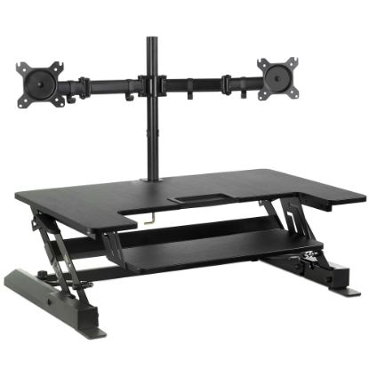 Picture of Mount-It! MI-7934 22inW Standing Desk Converter With Dual-Monitor Mount, Black