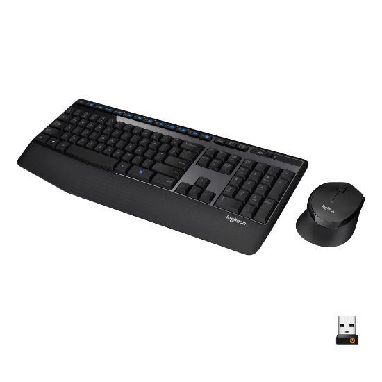 Picture of Logitech MK345 Wireless Straight Full Size Keyboard & Right-Handed Optical Mouse, Black