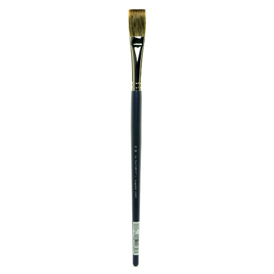 Picture of Royal & Langnickel Sabletek Long-Handle Paint Brush L99590, Size 30, Flat Bristle, Sable Hair, Blue