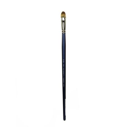 Picture of Royal & Langnickel Sabletek Long-Handle Paint Brush L95525, Size 16, Filbert Bristle, Sable Hair, Blue