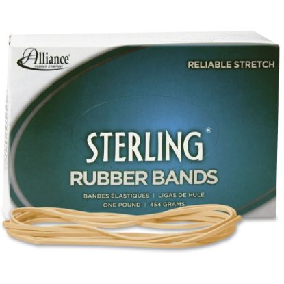 Picture of Alliance Rubber 25405 Sterling Rubber Bands, 7in x 0.125in, Natural Crepe, 1 lb.