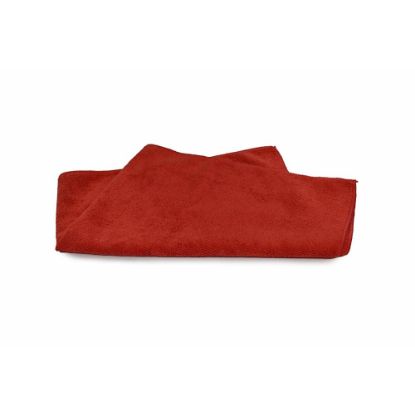 Picture of Pro-Clean Basics Microfiber Terry Hand Towels, 16in x 27in, Red, Pack Of 180 Towels