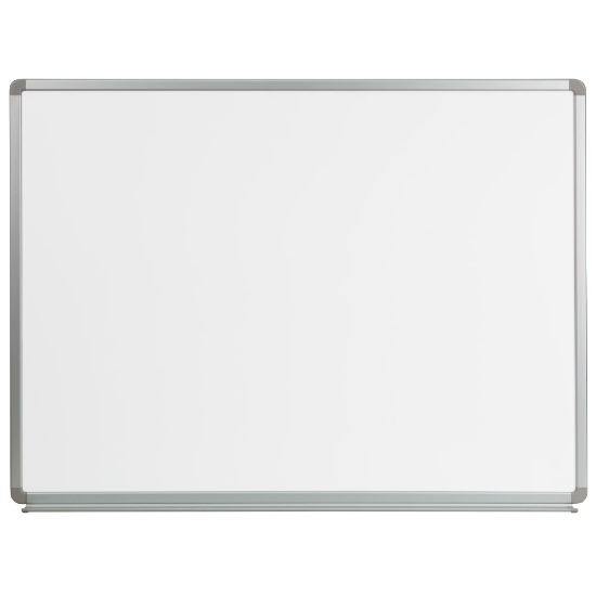 Picture of Flash Furniture Magnetic Dry-Erase Whiteboard, 36in x 48in, Aluminum Frame With Silver Finish