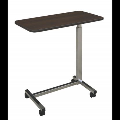 Picture of Medline Economy Overbed Table, 4 5/8in x 18 1/8in x 32 1/2in, Walnut