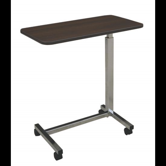 Picture of Medline Economy Overbed Table, 4 5/8in x 18 1/8in x 32 1/2in, Walnut