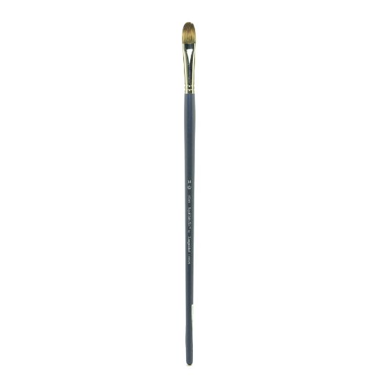 Picture of Royal & Langnickel Sabletek Long-Handle Paint Brush L95525, Size 14, Filbert Bristle, Sable Hair, Blue