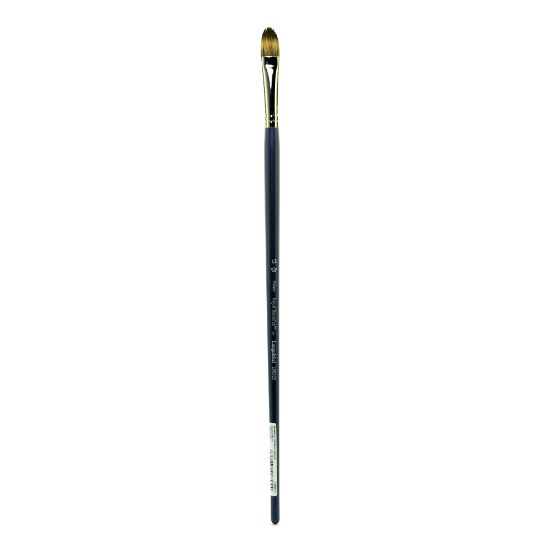 Picture of Royal & Langnickel Sabletek Long-Handle Paint Brush L95525, Size 12, Filbert Bristle, Sable Hair, Blue