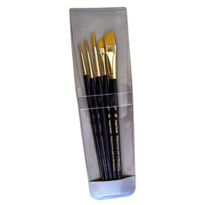 Picture of Princeton Real Value Series 9139 Brush Set, Assorted Sizes, Synthetic, Blue, Set Of 5