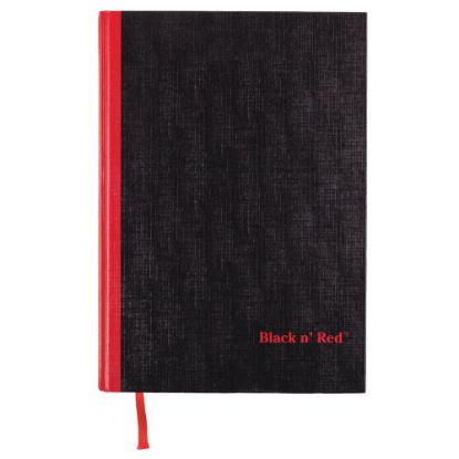 Picture of Black n Red Notebook/Journal, 11 3/4in x 8 1/4in, 192 Pages (96 Sheets), Black/Red, (D66174)