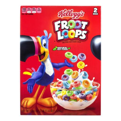 Picture of Kelloggs Froot Loops Cereal, 43.6-Oz Box