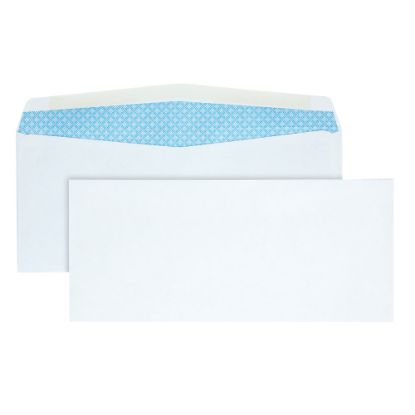 Picture of Quality Park #10 Business Envelopes, Security, Gummed Seal, White, Box Of 500