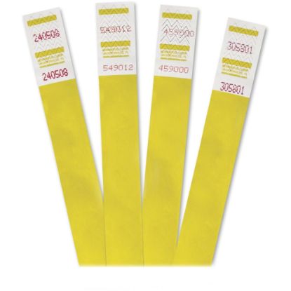 Picture of Advantus Tyvek Colored Wrist Bands, 3/4in x 10in, Blue, Yellow, Pack Of 500