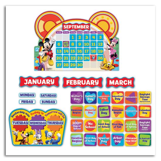 Picture of Eureka School Mickey Mouse Clubhouse Bulletin Board Set, Set Of 110 Pieces