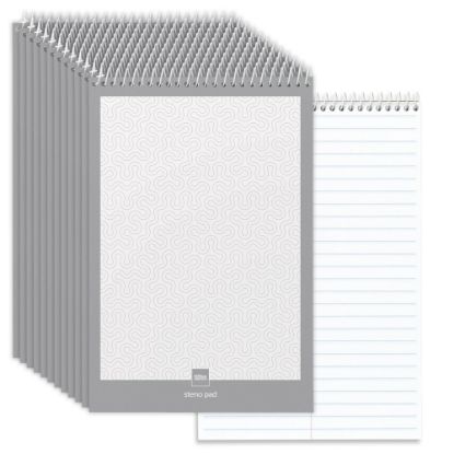 Picture of Office Depot Brand Steno Books, 6in x 9in, Gregg Ruled, 70 Sheets, White, Pack Of 12