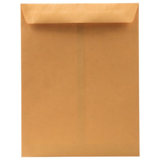 Picture of JAM Paper Open-End Catalog Envelopes, 10in x 13in, Gummed Closure, Brown Kraft, Pack Of 100