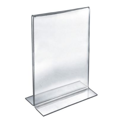 Picture of Azar Displays Double-Foot 2-Sided Acrylic Vertical Sign Holders, 11in x 14in, Clear, Pack Of 10 Holders